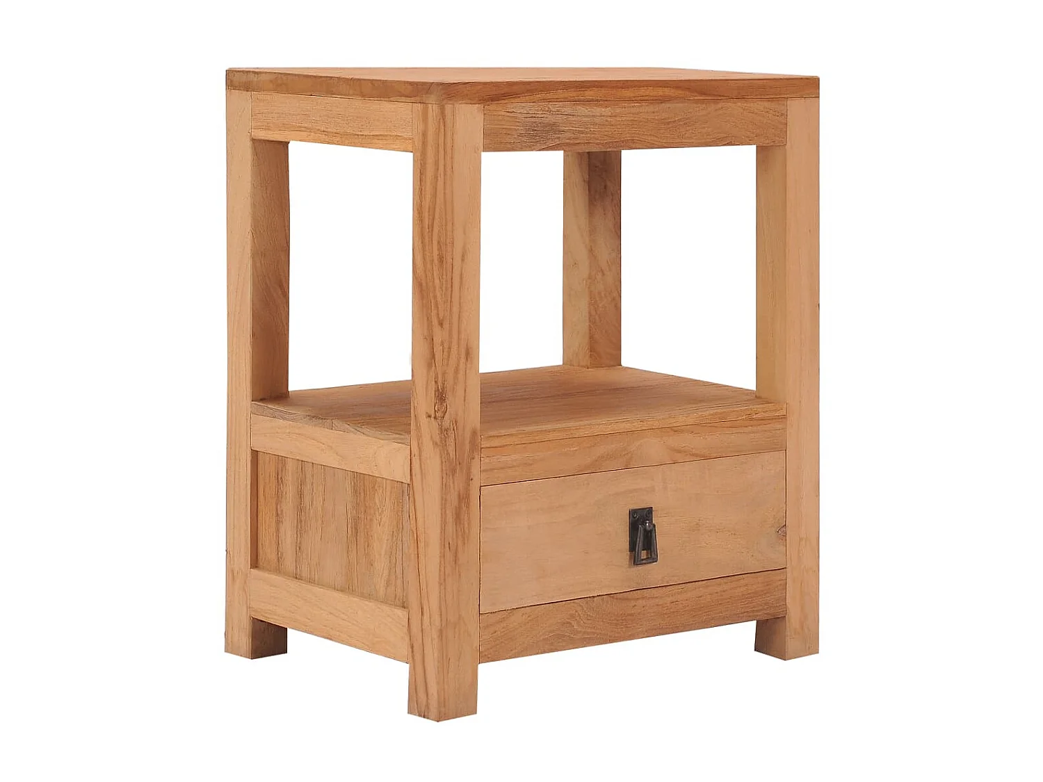Nachttisch Nachtschrank 40x30x50 cm Massivholz Teak -RN80325