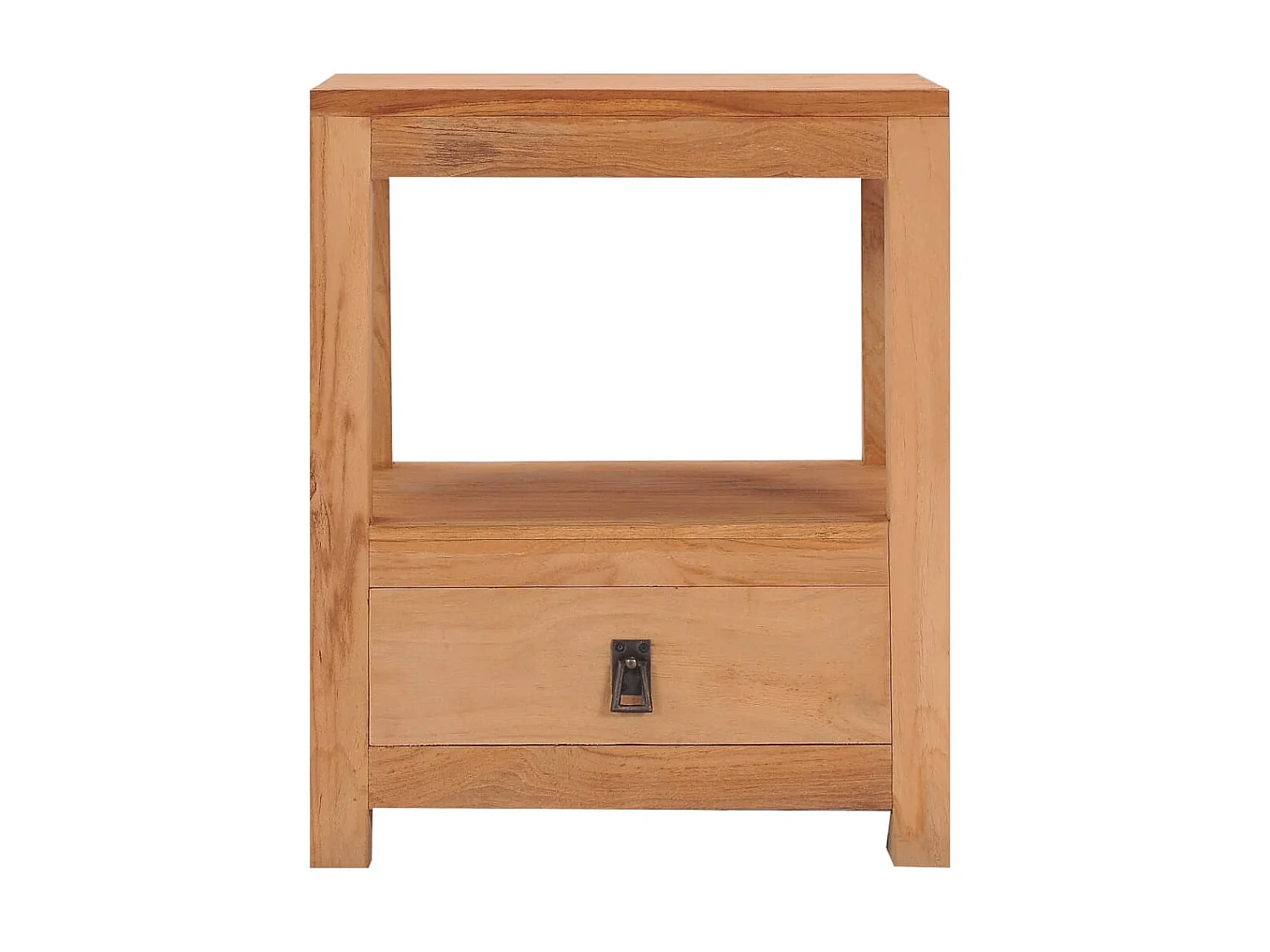 Nachttisch Nachtschrank 40x30x50 cm Massivholz Teak -RN80325