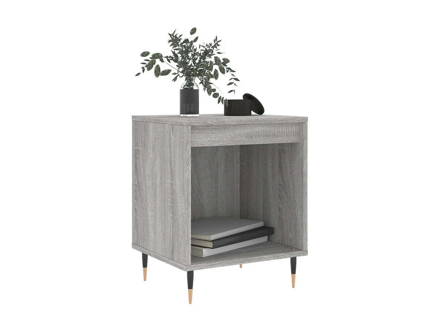 2er-Set Nachttische Nachtschrank Grau Sonoma 40x35x50 cm Holzwerkstoff -RN67135