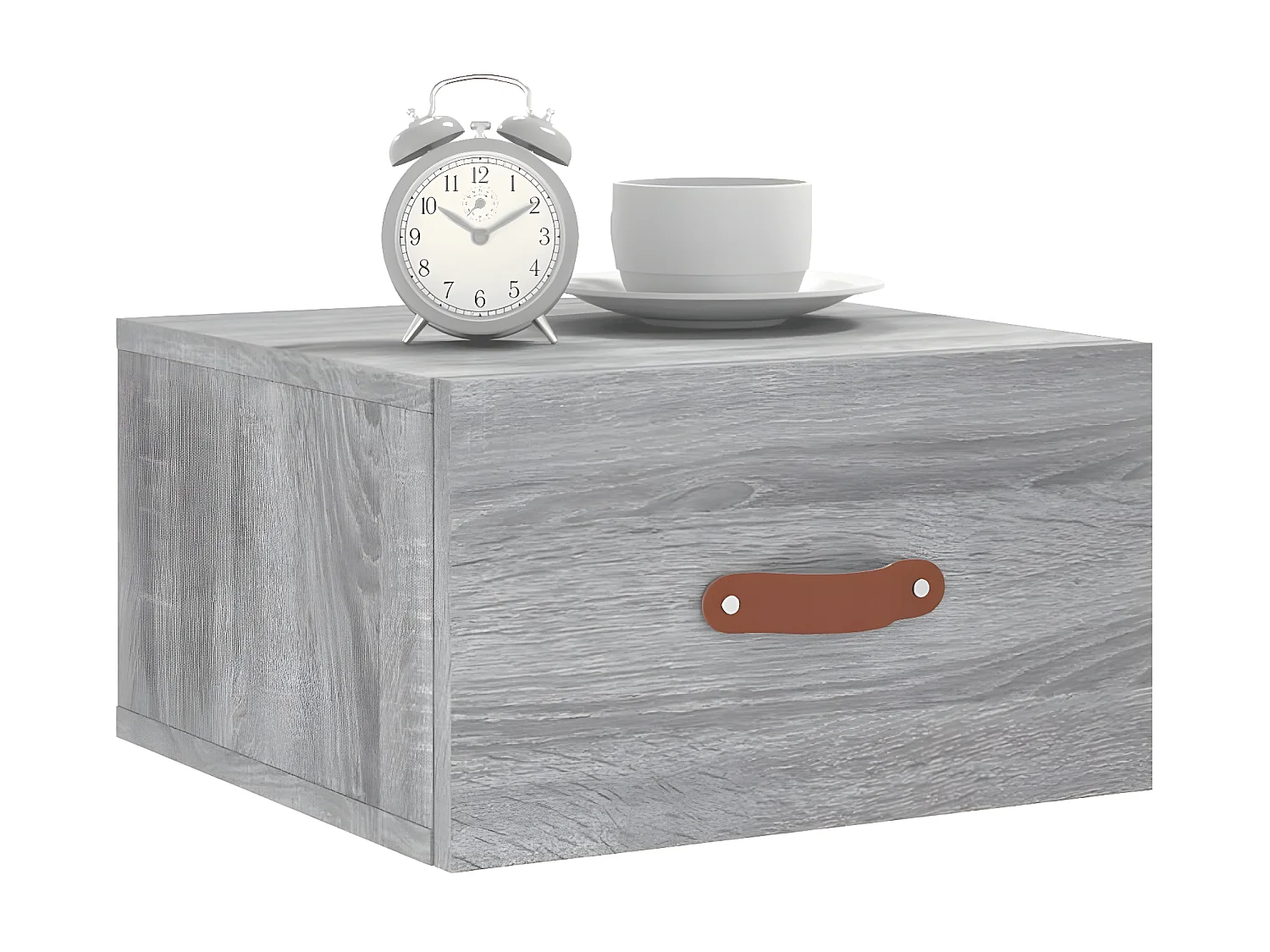 Wand-Nachttisch Grau Nachtschrank Sonoma 35x35x20 cm -RN47057