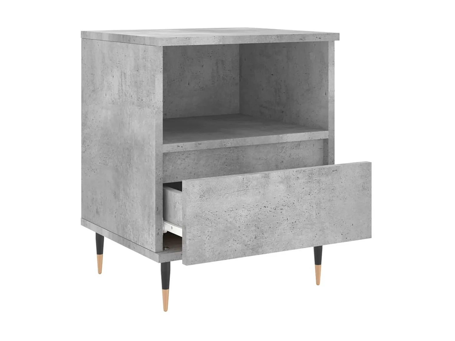 Nachttisch Betongrau Nachtschrank 40x35x50 cm Holzwerkstoff -RN97008