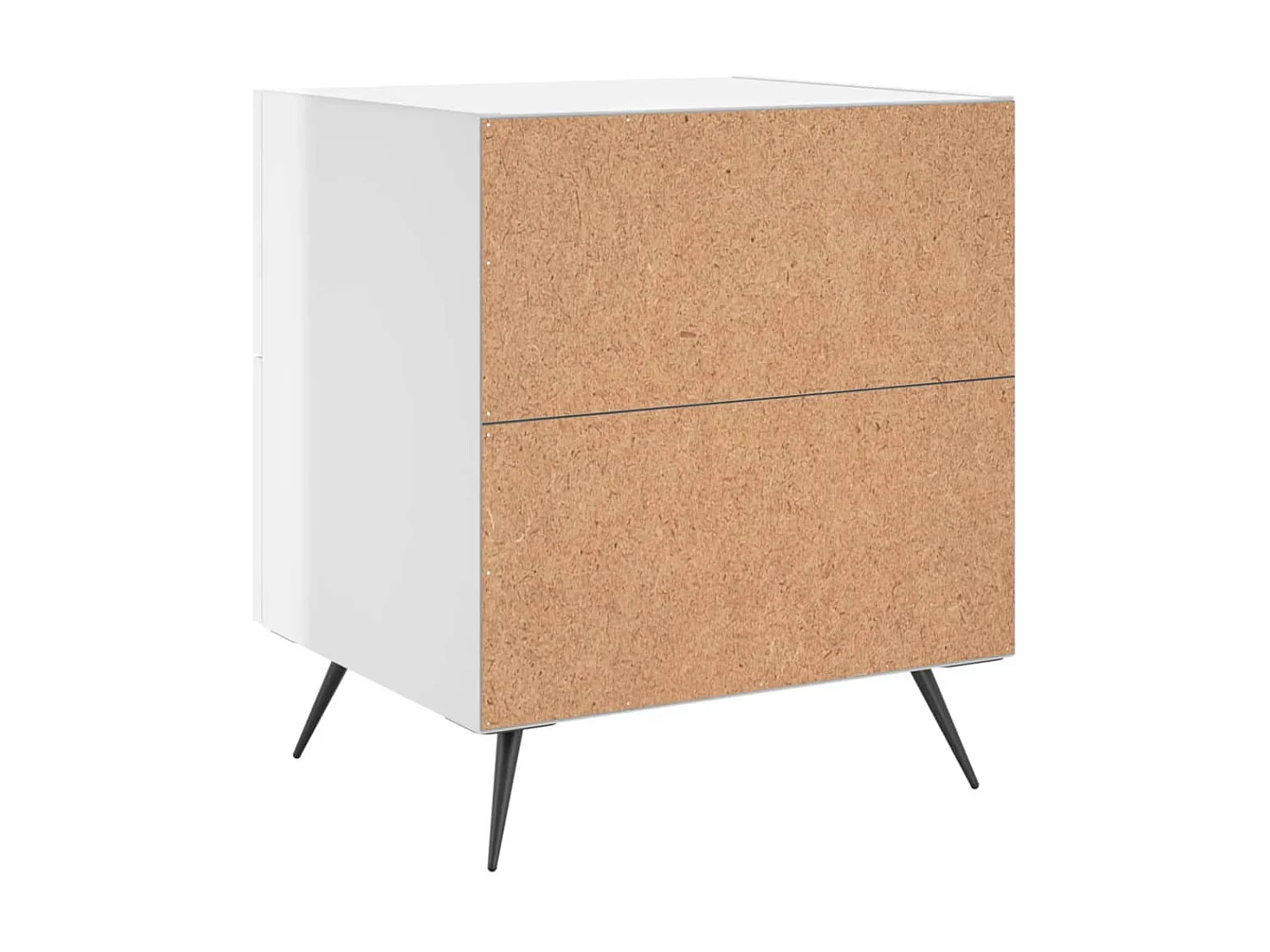 Nachttisch Nachtschrank Hochglanz-Weiß 40x35x47,5 cm Holzwerkstoff -RN79344