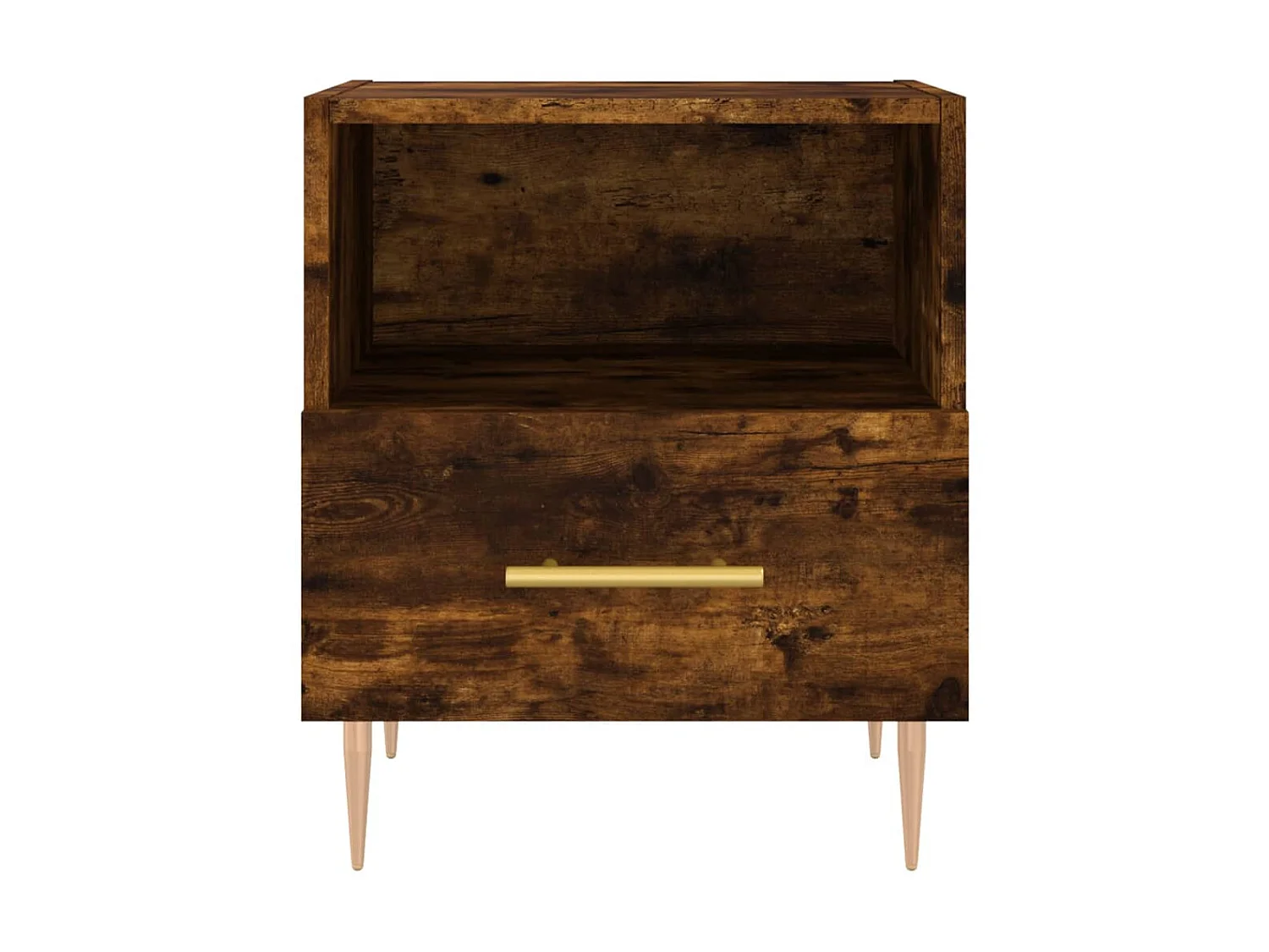 2er-Set Nachttische Nachtschrank Räuchereiche 40x35x47,5 cm Holzwerkstoff -RN66997