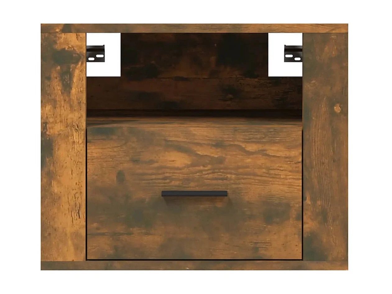 Wand-Nachttisch Nachtschrank Räuchereiche 50x36x40 cm -RN86668