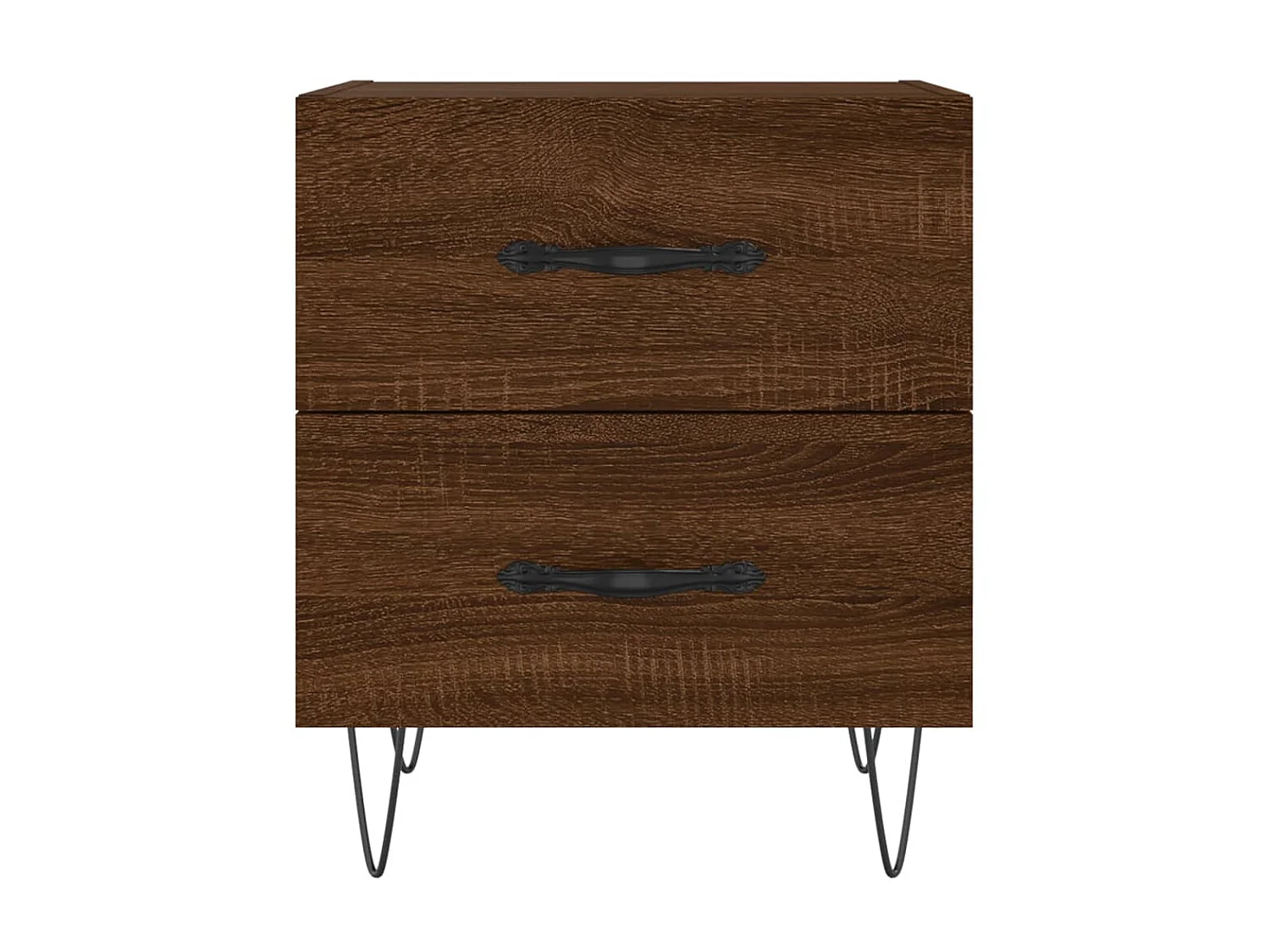 2er-Set Nachttische Nachtschrank Braun Eichen-Optik 40x35x47,5cm Holzwerkstoff -RN54571