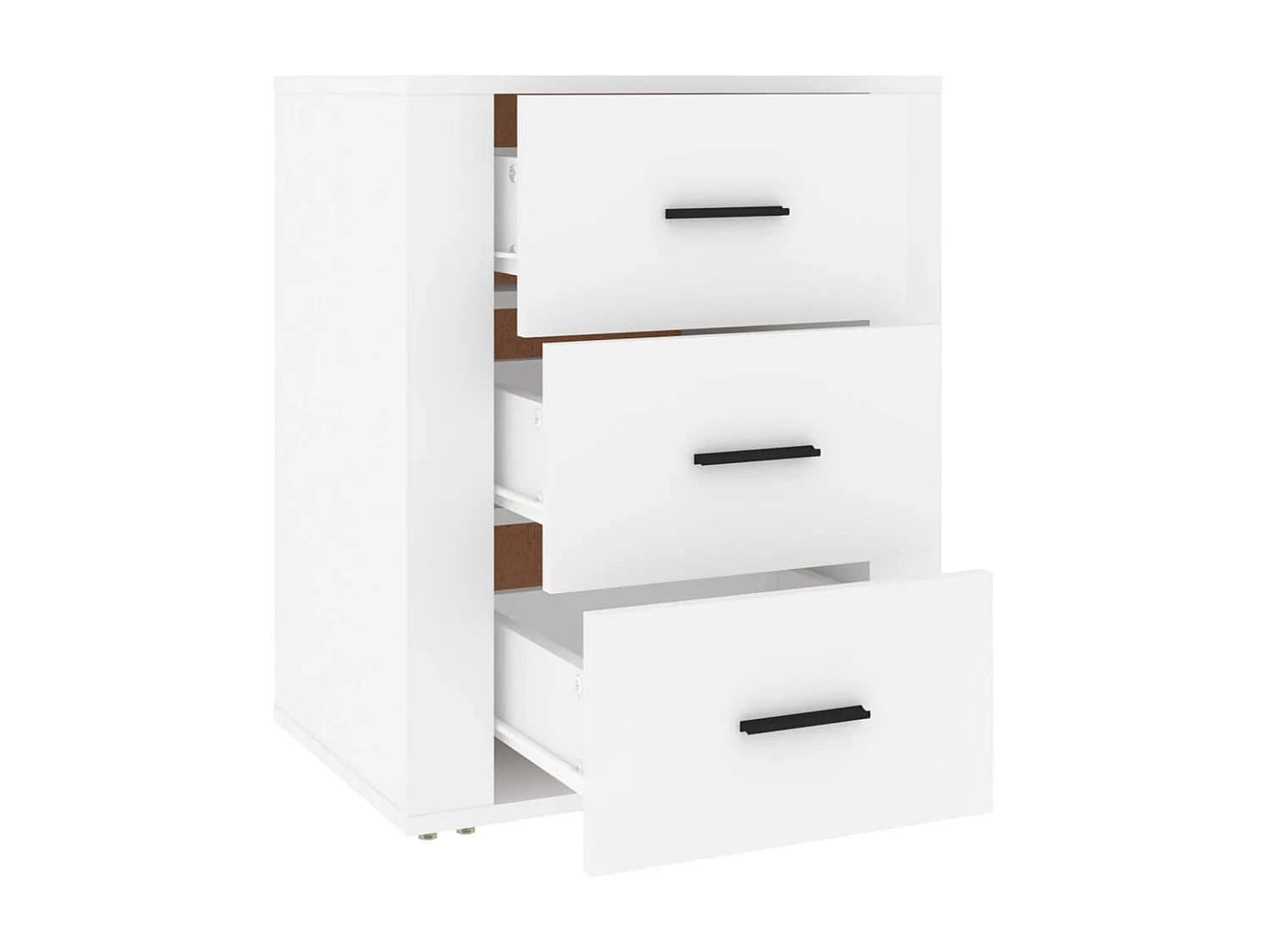 Nachttisch Nachtschrank Weiß 50x36x60 cm Holzwerkstoff -RN47018