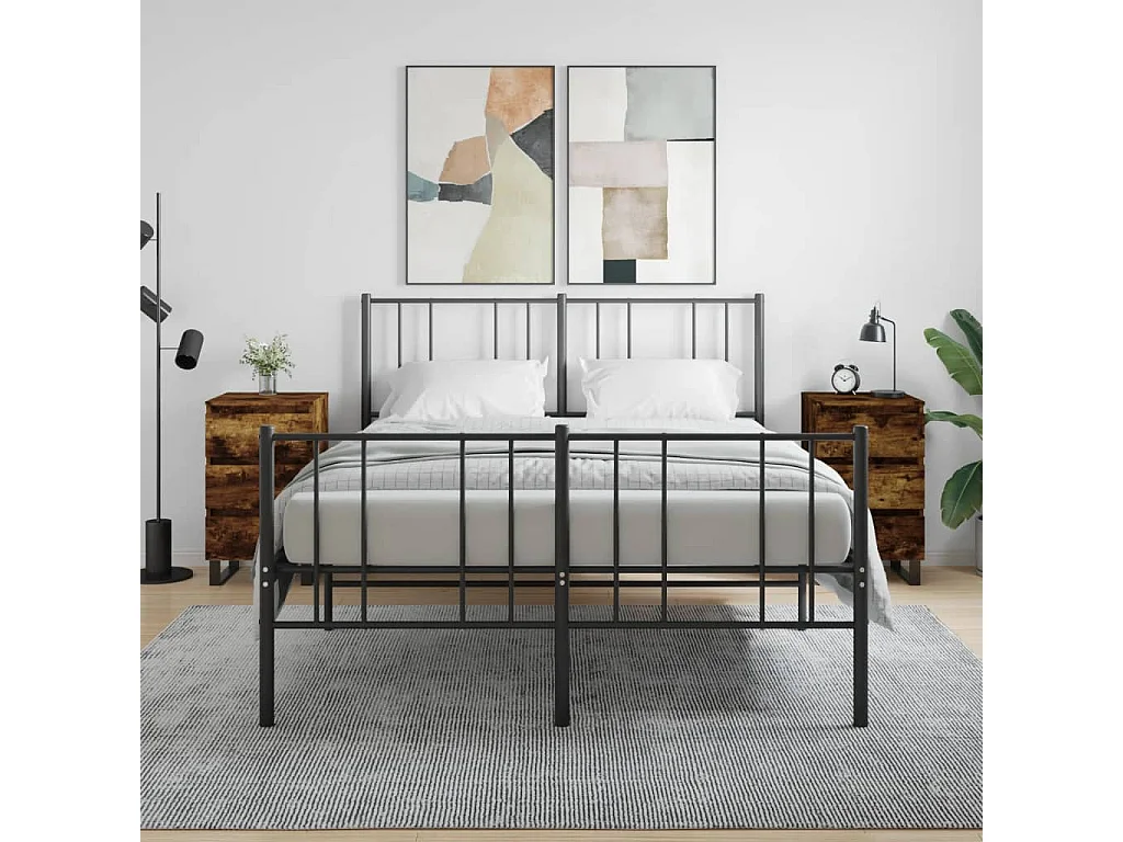 2er-Set Nachttische Nachtschrank Räuchereiche 40x35x69 cm Holzwerkstoff -RN47852