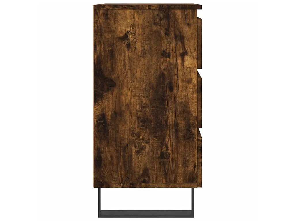 2er-Set Nachttische Nachtschrank Räuchereiche 40x35x69 cm Holzwerkstoff -RN47852