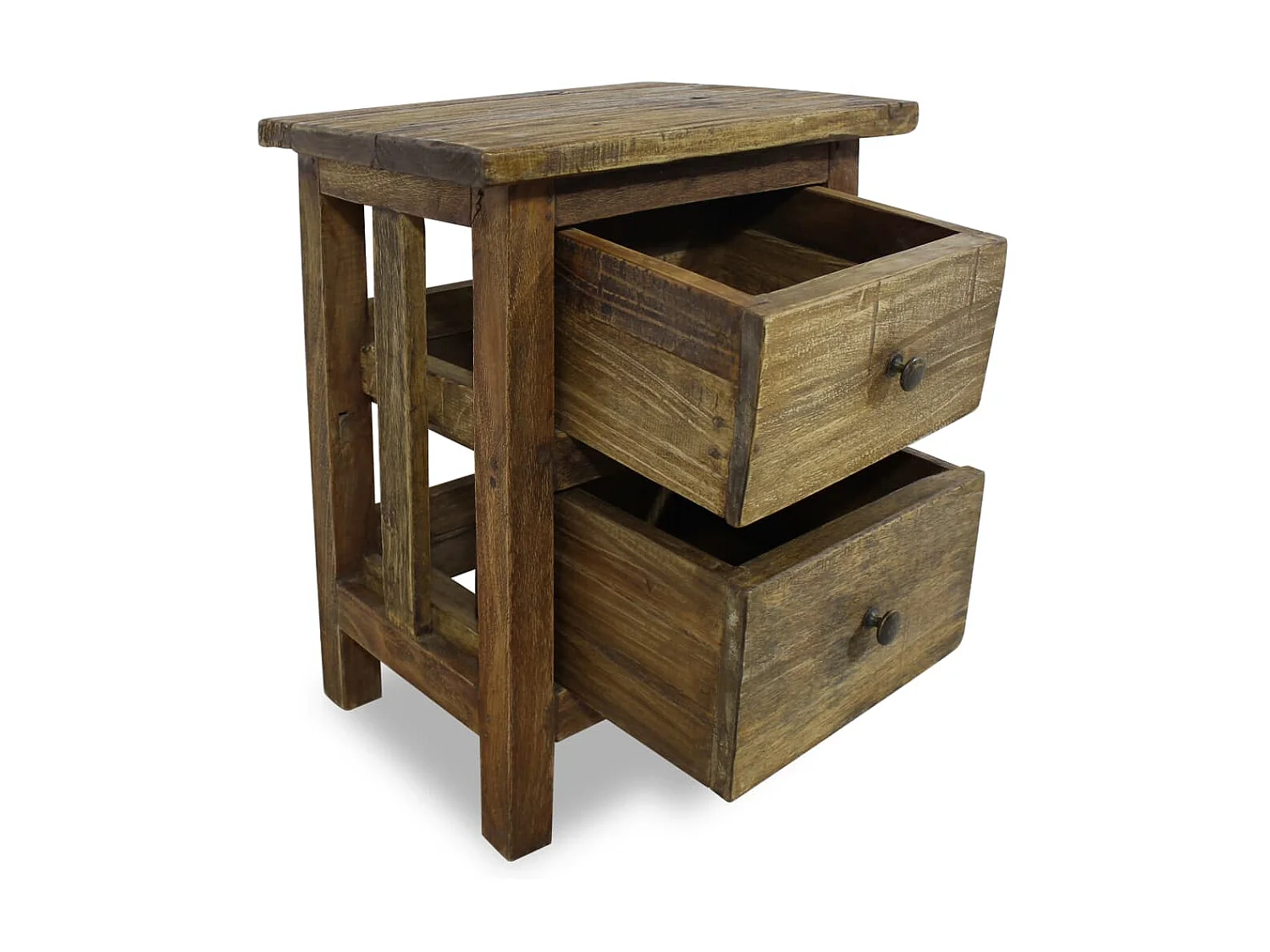 Nachttisch Nachtschrank Altholz Massiv 40 x 30 x 51 cm -RN38944