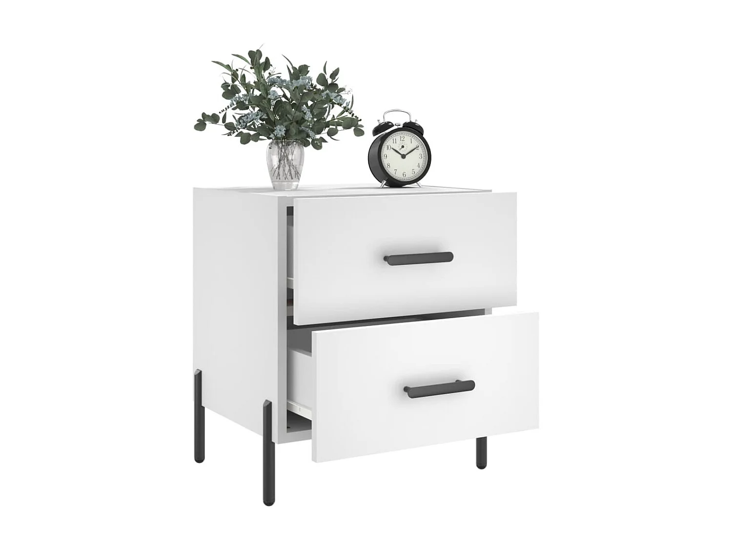 Nachttisch Nachtschrank Weiß 40x35x47,5 cm Holzwerkstoff -RN51149