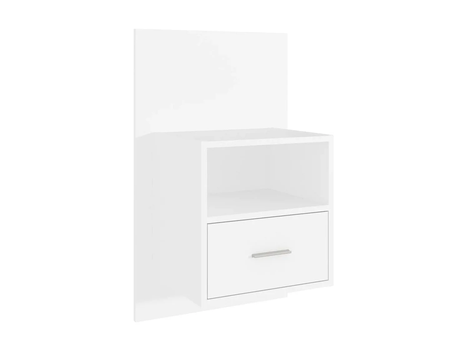 2er-Set Wand-Nachttische Nachtschrank Weiß -RN72132