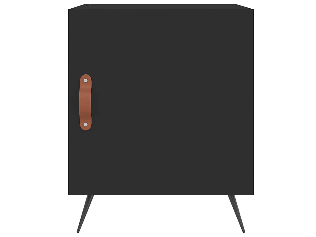 2er-Set Nachttische Nachtschrank Schwarz 40x40x50 cm Holzwerkstoff -RN69769