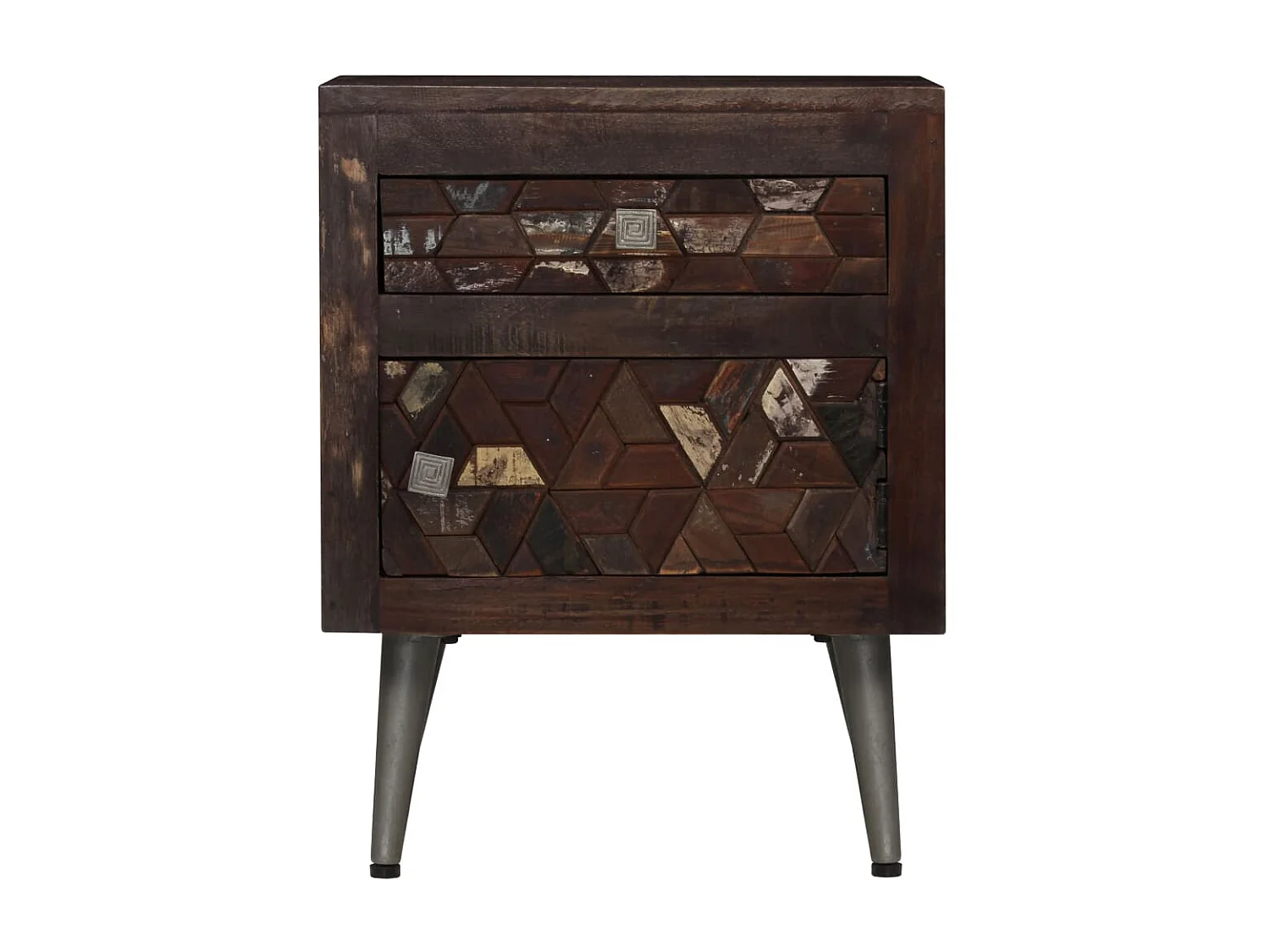 Nachttisch Nachtschrank Altholz Massiv 40x30x50 cm -RN51771