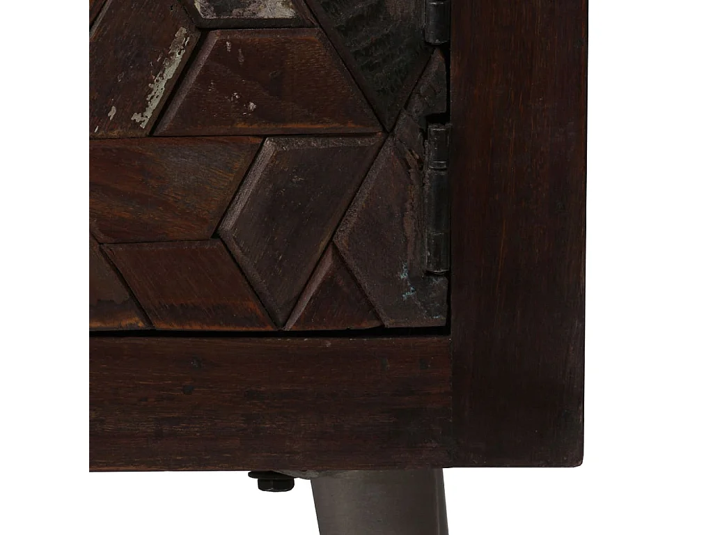 Nachttisch Nachtschrank Altholz Massiv 40x30x50 cm -RN51771