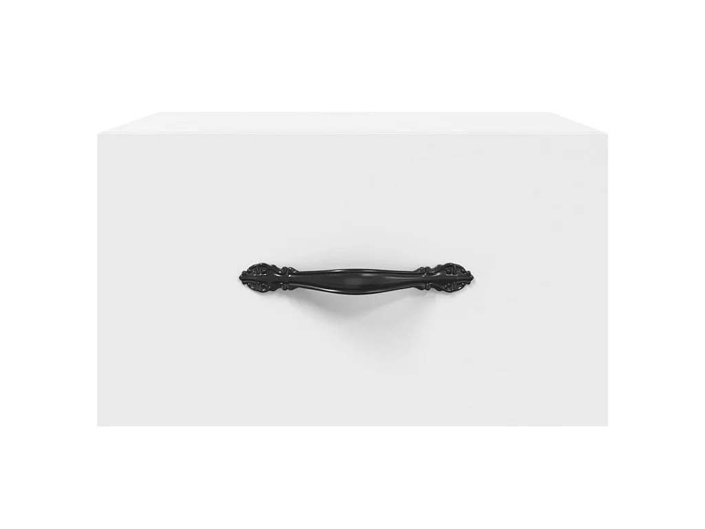 2er-Set Wand-Nachttische Nachtschrank Weiß 35x35x20 cm -RN38750