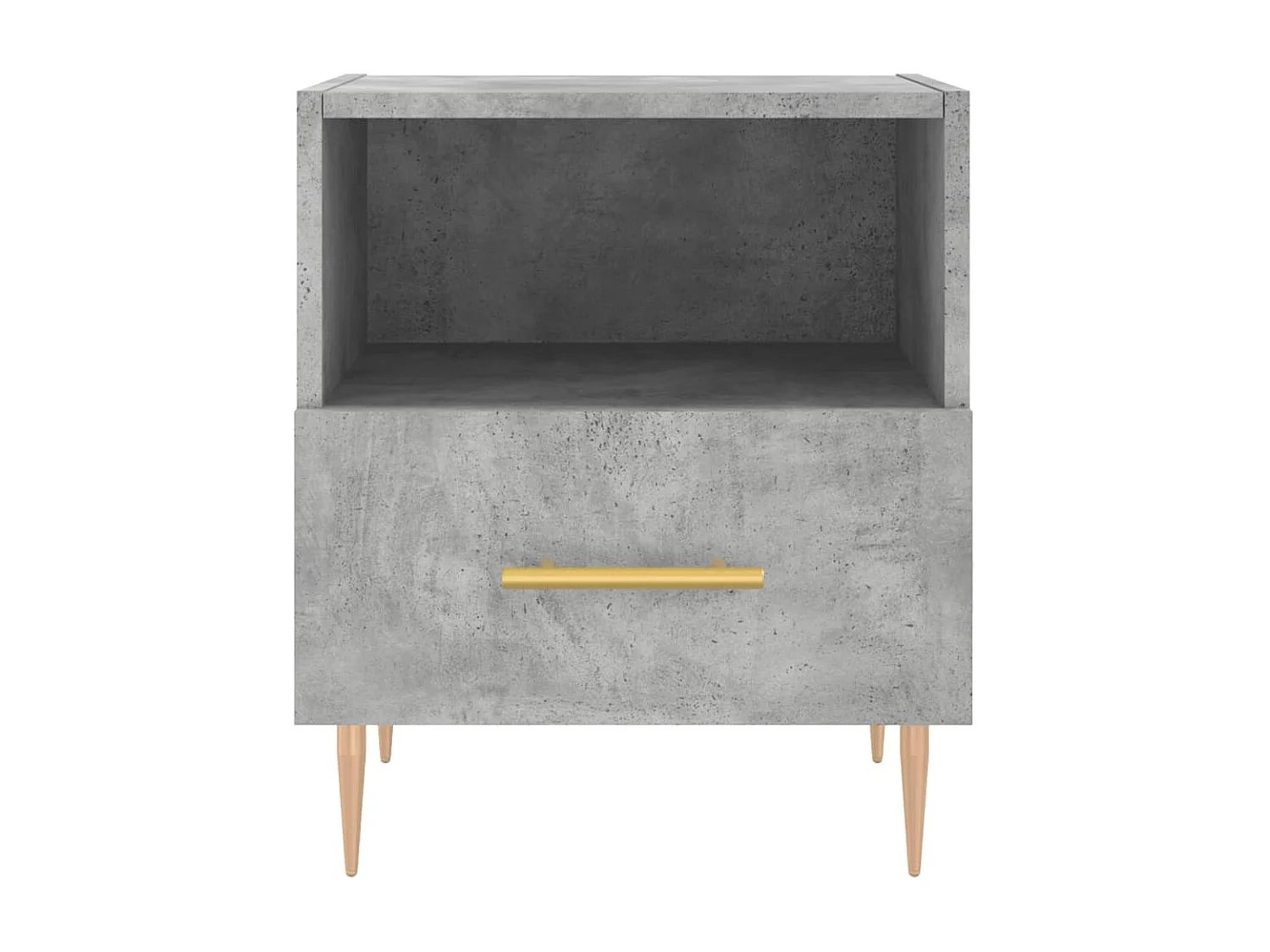 2er-Set Nachttische Nachtschrank Betongrau 40x35x47,5 cm Holzwerkstoff -RN35098