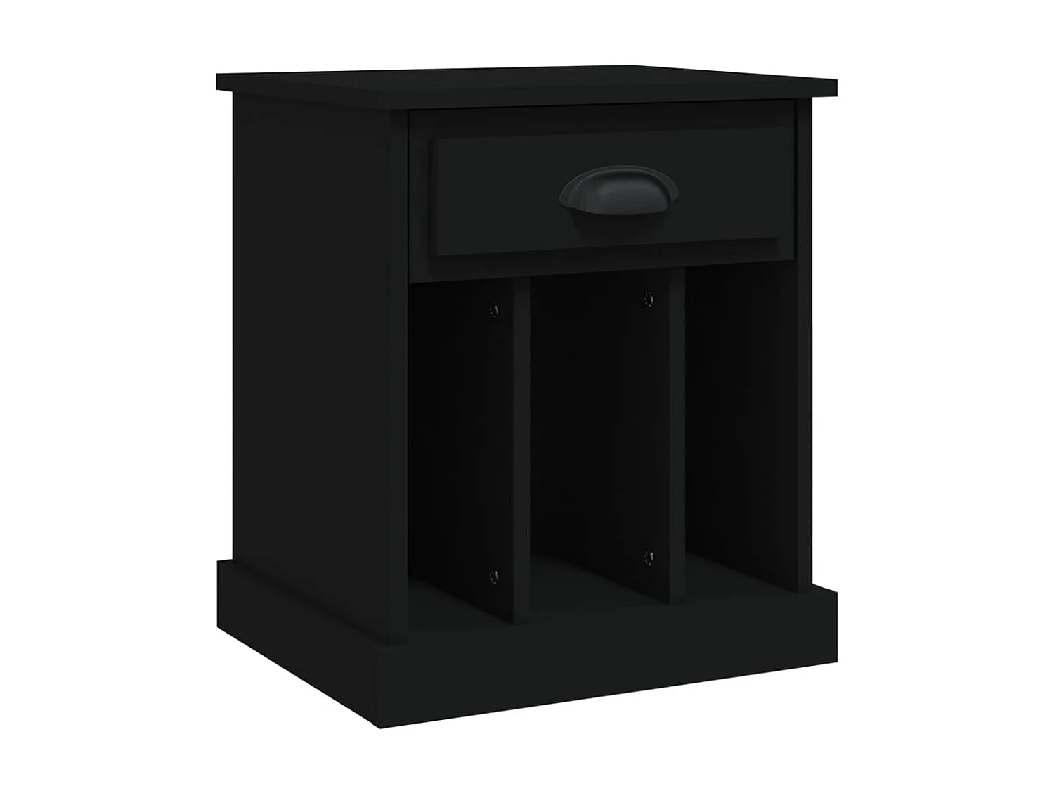 Nachttisch Nachtschrank Schwarz 43x36x50 cm -RN81786