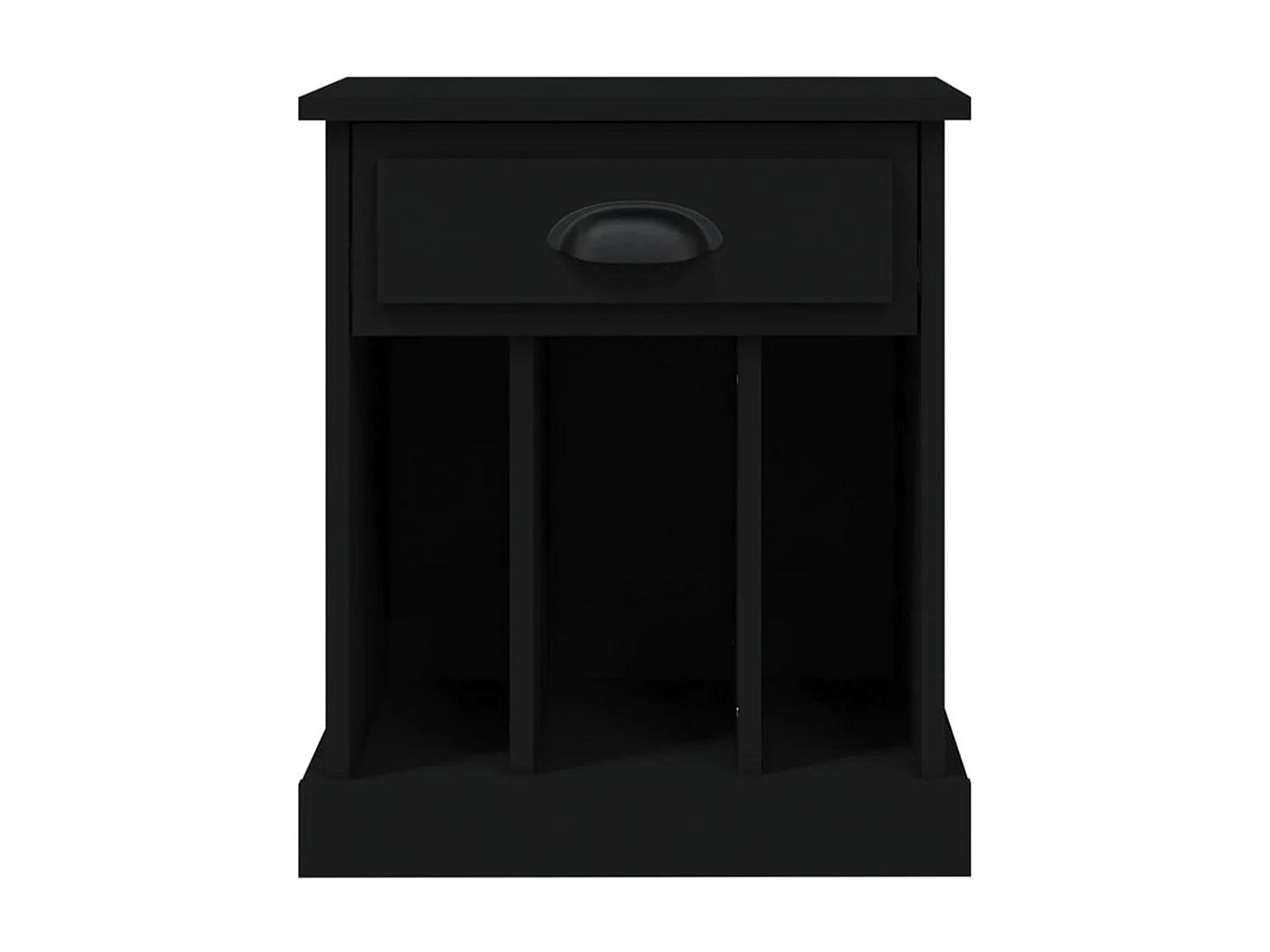 Nachttisch Nachtschrank Schwarz 43x36x50 cm -RN81786