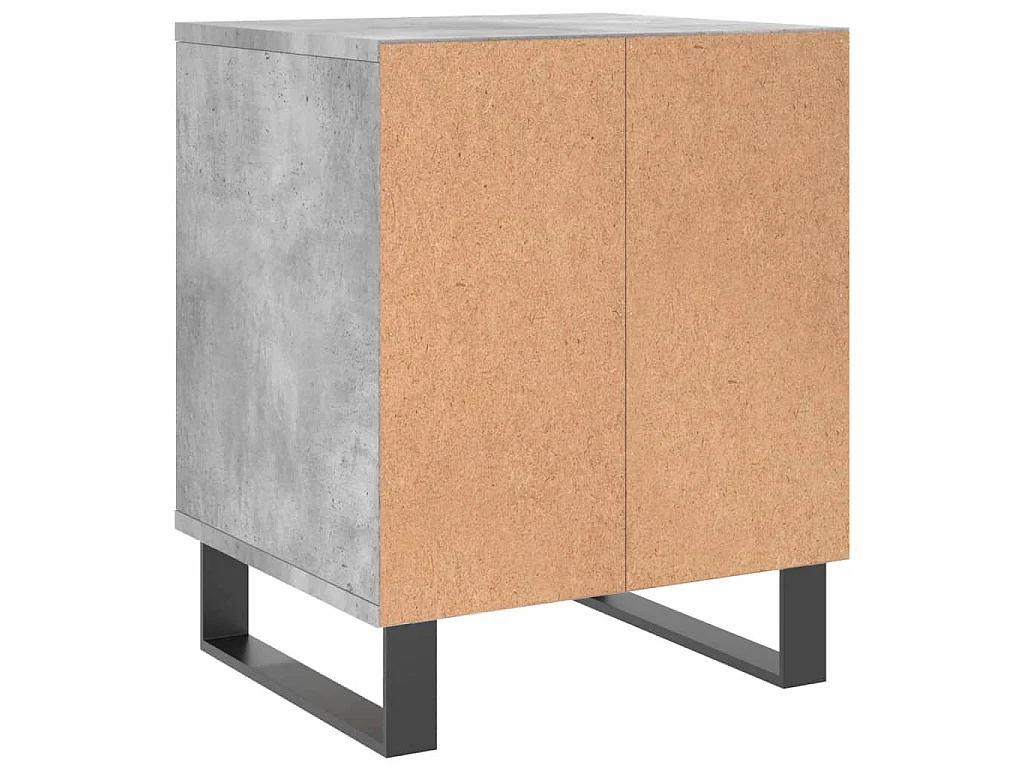 2er-Set Nachttische Nachtschrank Betongrau 40x35x50 cm Holzwerkstoff -RN38759