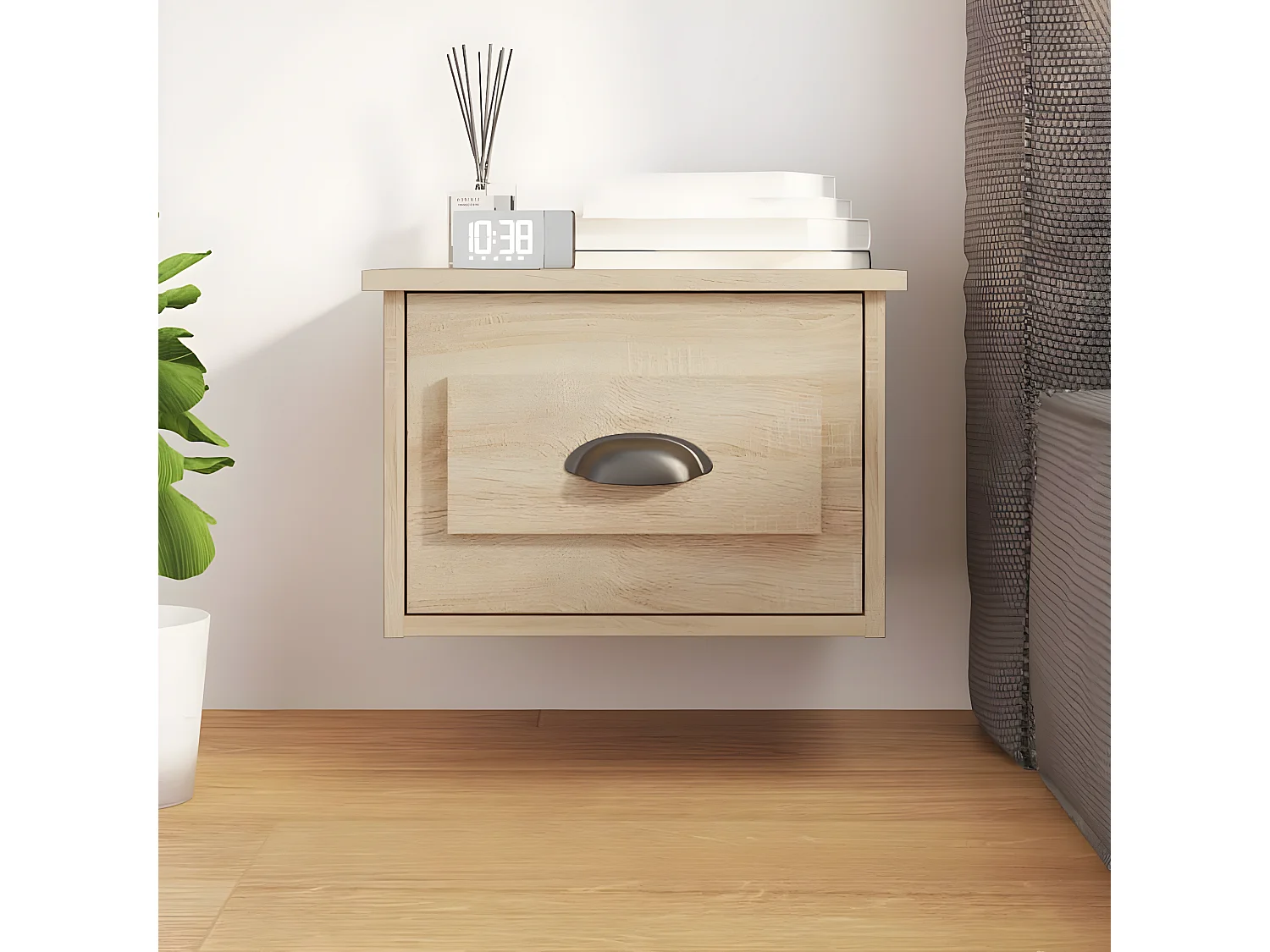 Wand-Nachttisch Nachtschrank Sonoma-Eiche 41,5x36x28 cm -RN47475