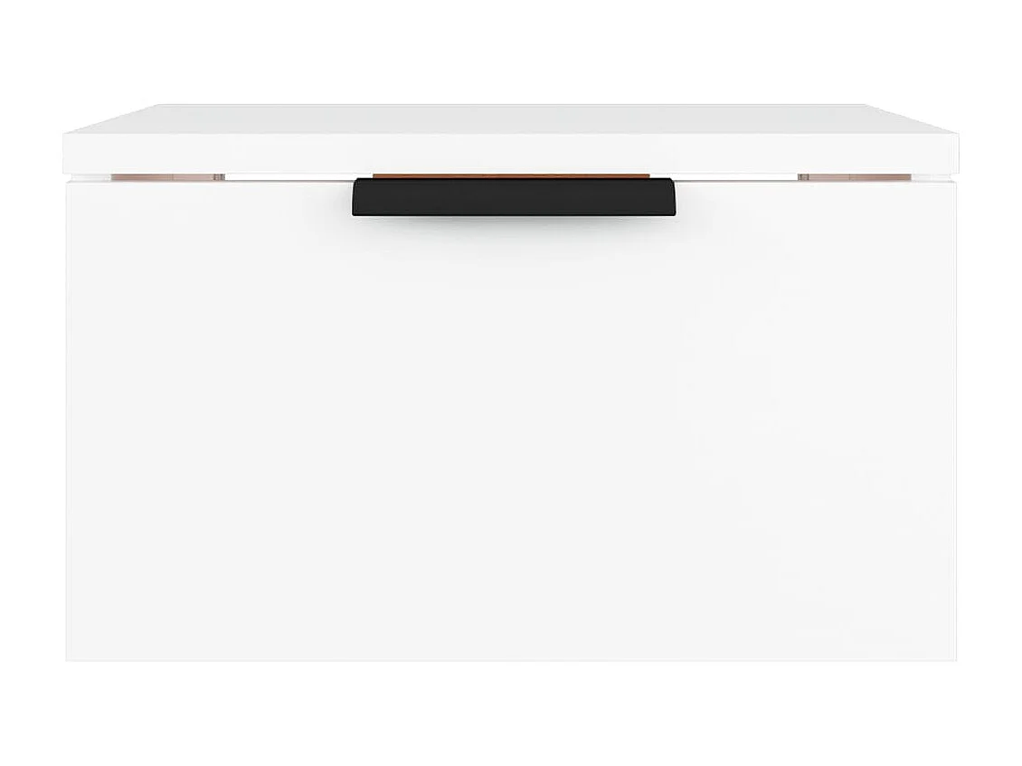2er-Set Wand-Nachttische Nachtschrank Weiß 34x30x20 cm -RN36452