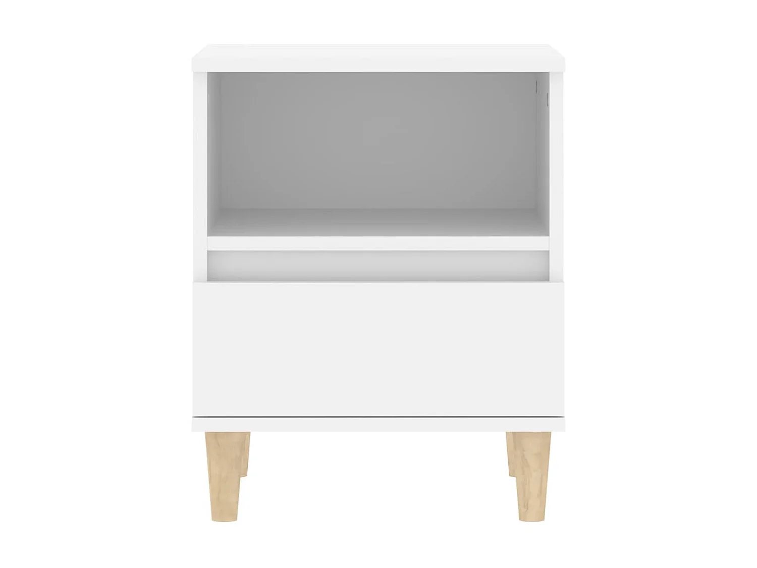 2er-Set Nachttische Nachtschrank Weiß 40x35x50 cm -RN55395