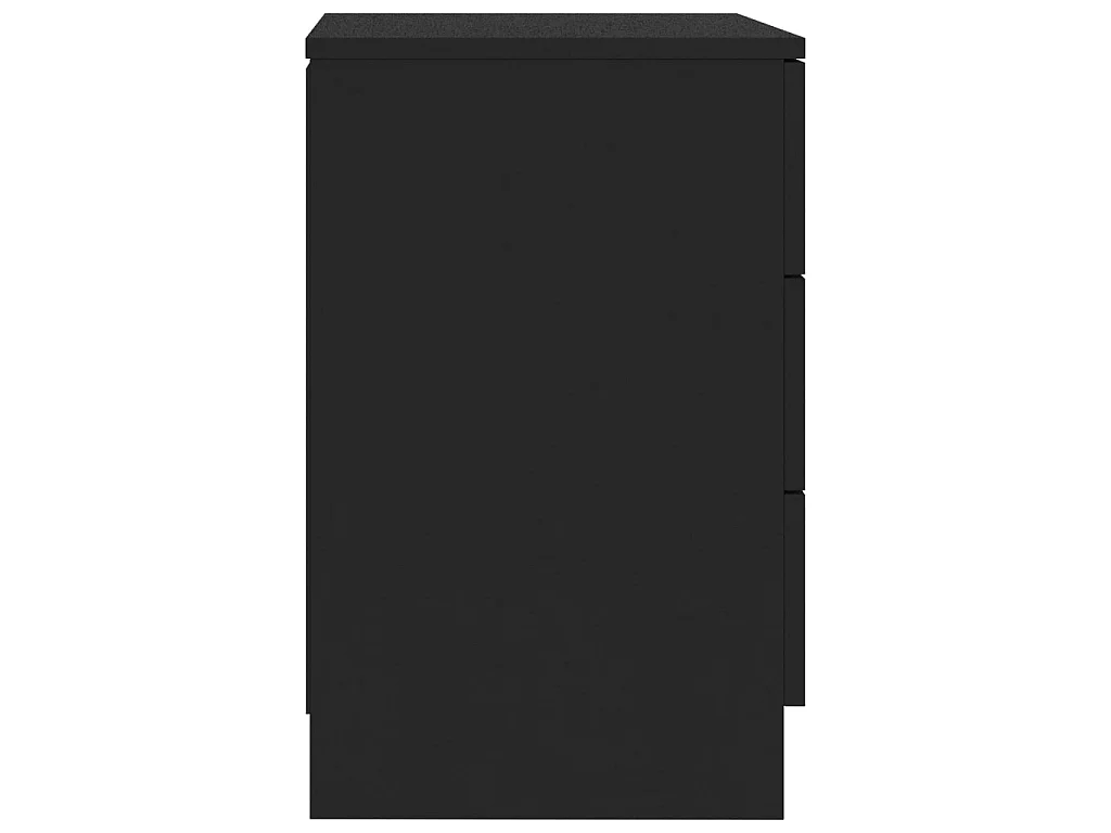 2er-Set Nachttische Nachtschrank Schwarz 38x35x56 cm Holzwerkstoff -RN89927