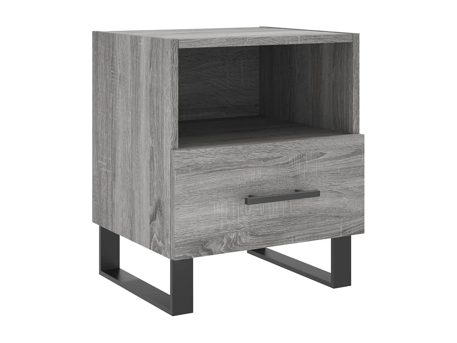 Nachttisch Grau Nachtschrank Sonoma 40x35x47,5 cm Holzwerkstoff -RN98035
