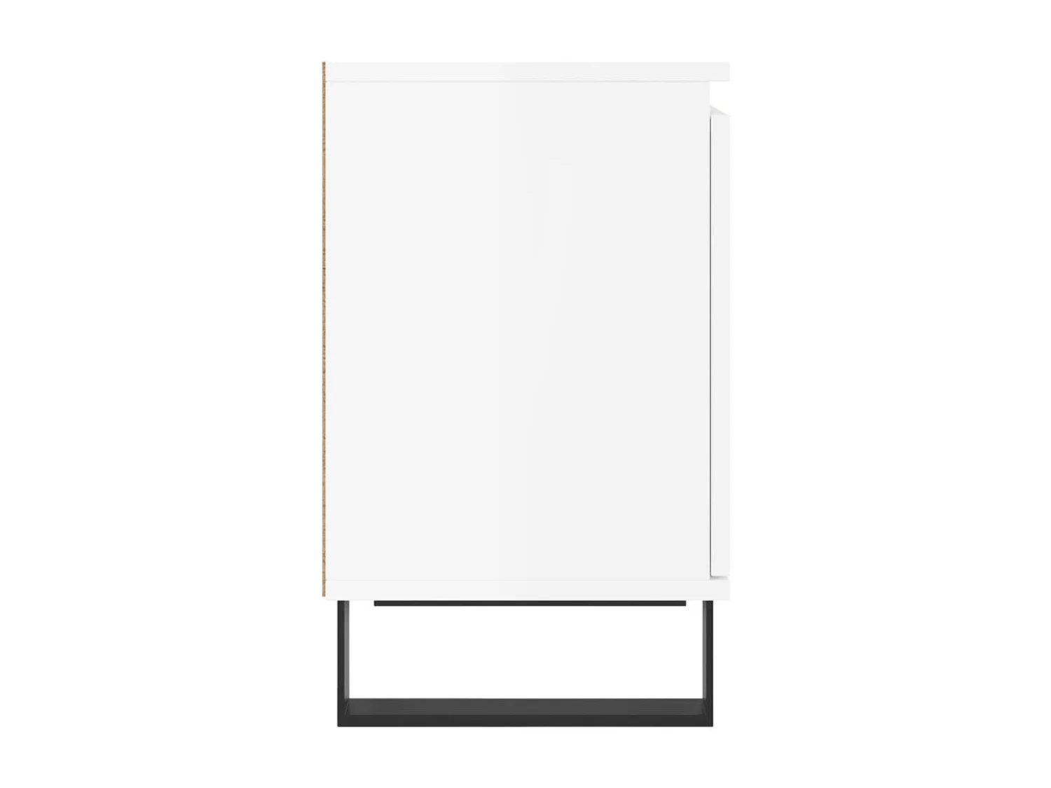 2er-Set Nachttische Nachtschrank Hochglanz-Weiß 40x30x50 cm Holzwerkstoff -RN38520