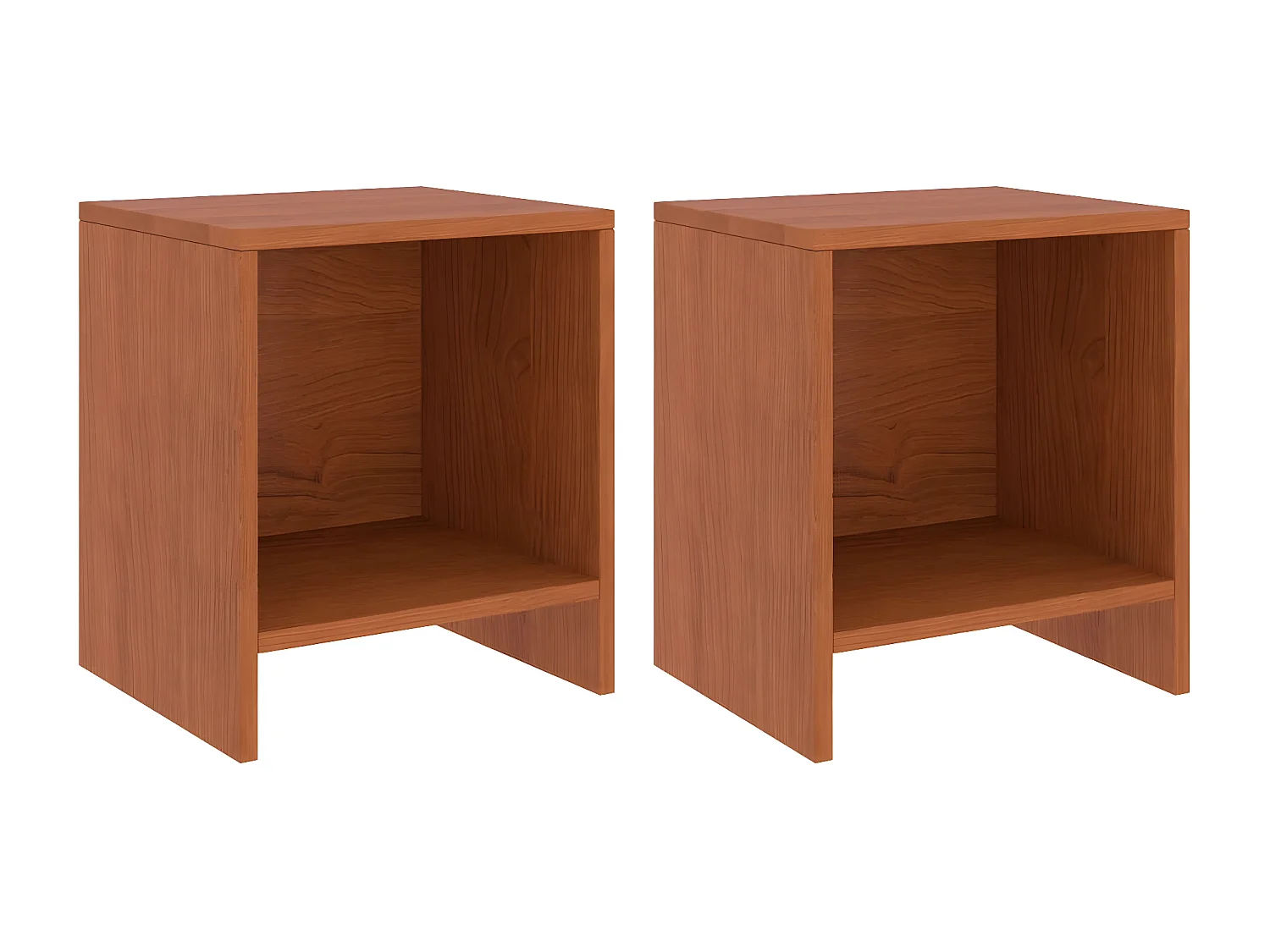 2er-Set Nachttische Nachtschrank Honigbraun 35x30x40 cm Kiefer Massivholz -RN18730