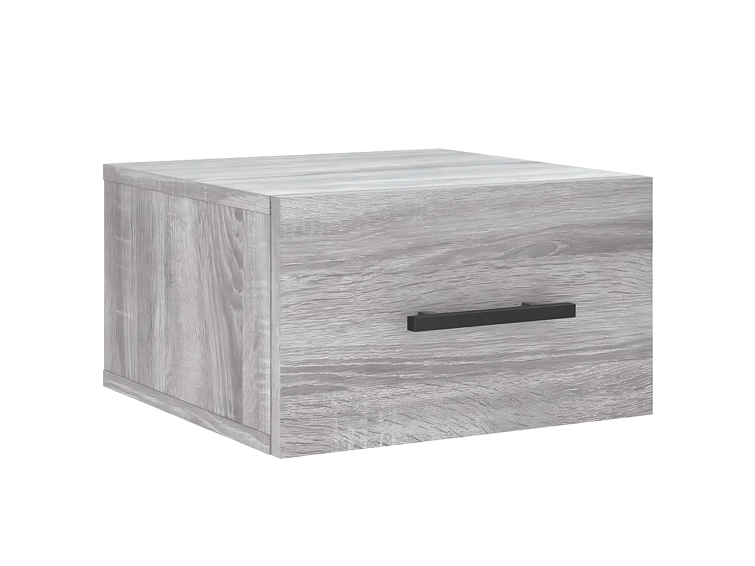 Wand-Nachttisch Grau Nachtschrank Sonoma 35x35x20 cm -RN57661