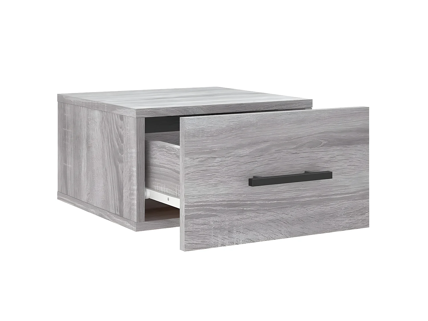 Wand-Nachttisch Grau Nachtschrank Sonoma 35x35x20 cm -RN57661