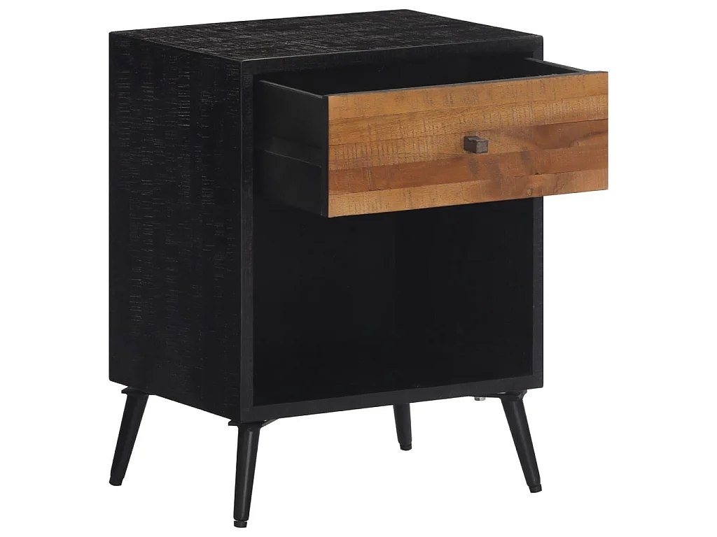 Nachttisch Nachtschrank 40x30x50 cm Massivholz Teak -RN61537