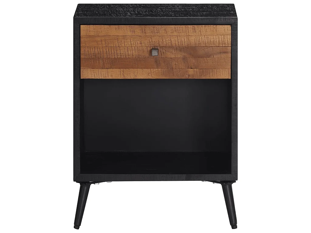 Nachttisch Nachtschrank 40x30x50 cm Massivholz Teak -RN61537