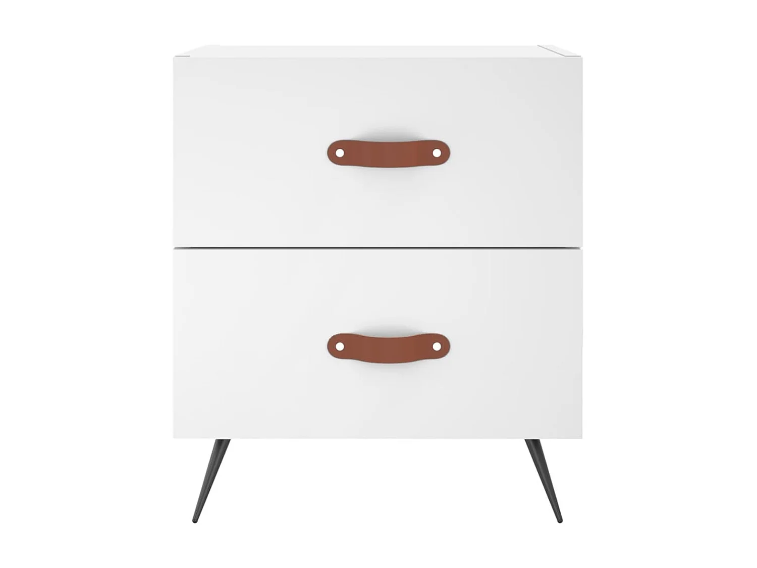 2er-Set Nachttische Nachtschrank Weiß 40x35x47,5 cm Holzwerkstoff -RN96814