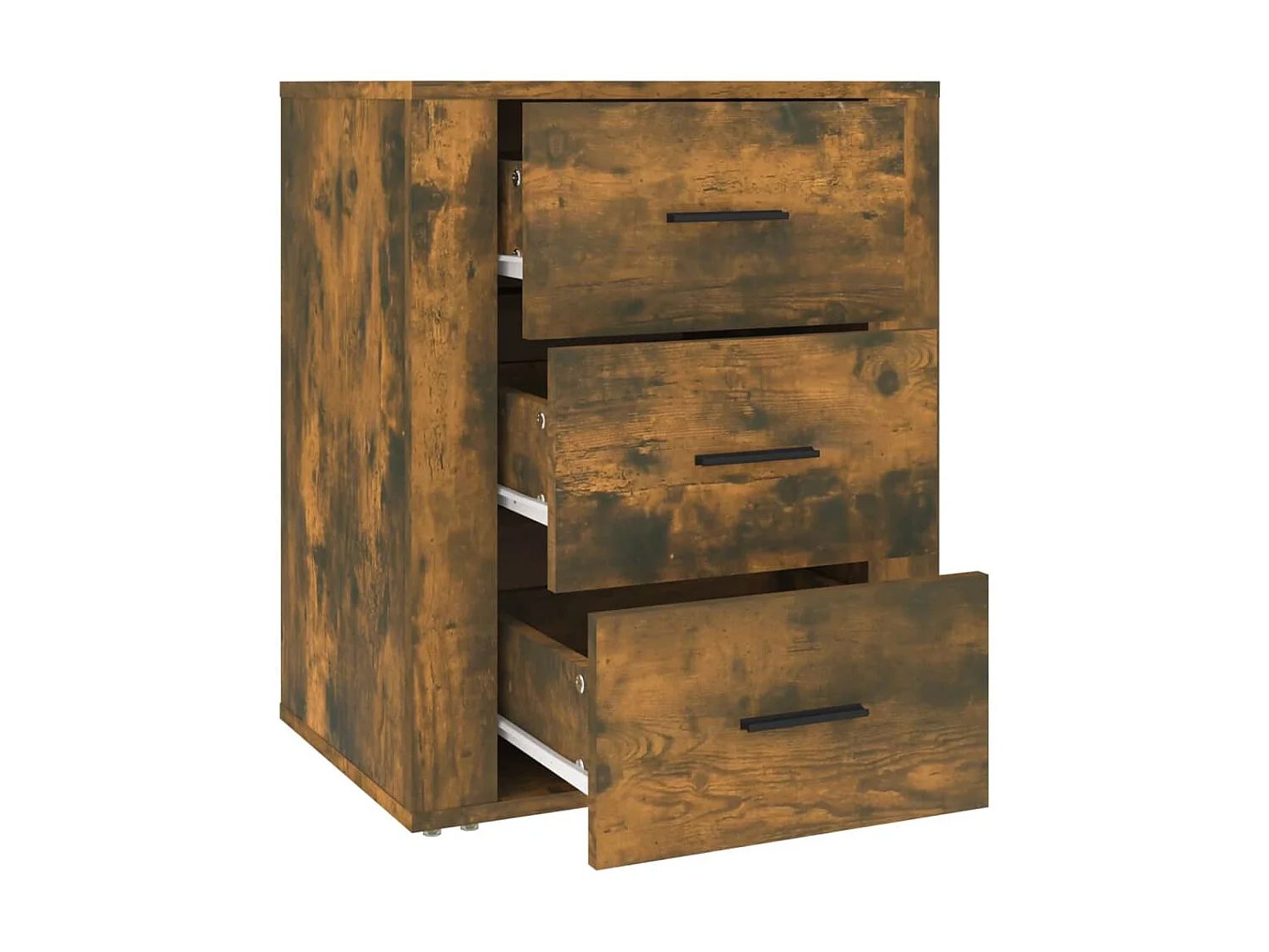 Nachttisch Nachtschrank Räuchereiche 50x36x60 cm Holzwerkstoff -RN19356