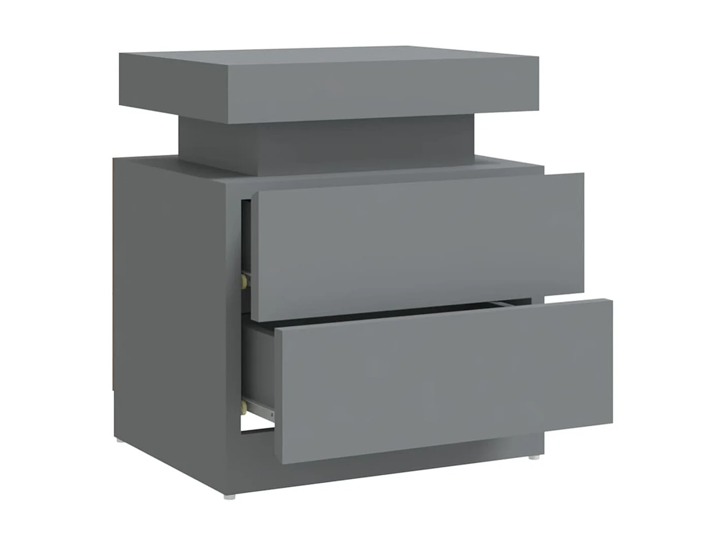 Nachttisch Grau Nachtschrank 45x35x52 cm Holzwerkstoff -RN26544