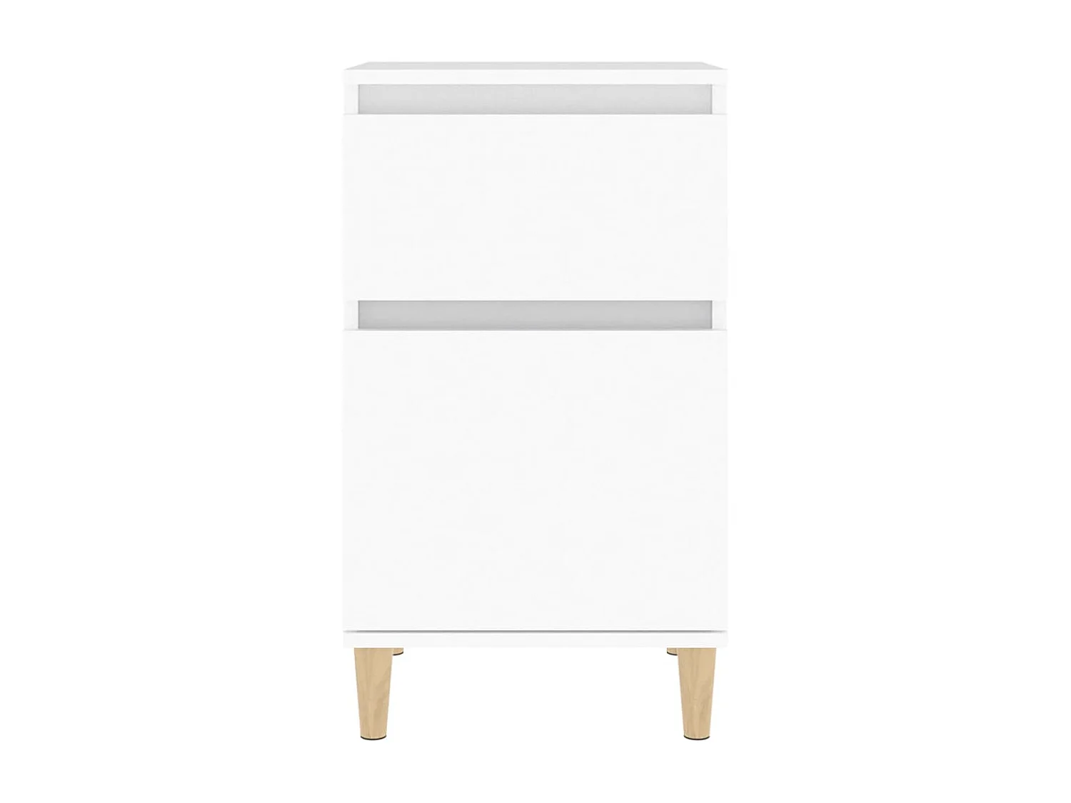 2er-Set Nachttische Nachtschrank Weiß 40x35x70 cm -RN79338