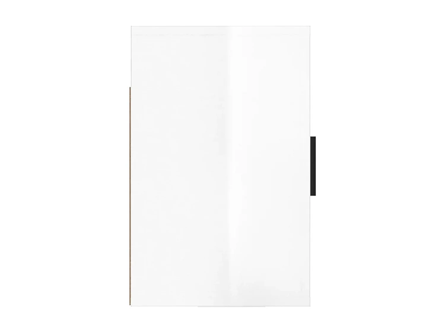 Wand-Nachttisch Nachtschrank Hochglanz-Weiß 50x30x47 cm -RN91545