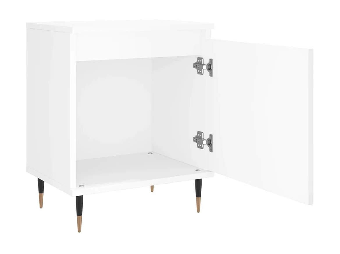 2er-Set Nachttische Nachtschrank Weiß 40x30x50 cm Holzwerkstoff -RN47496