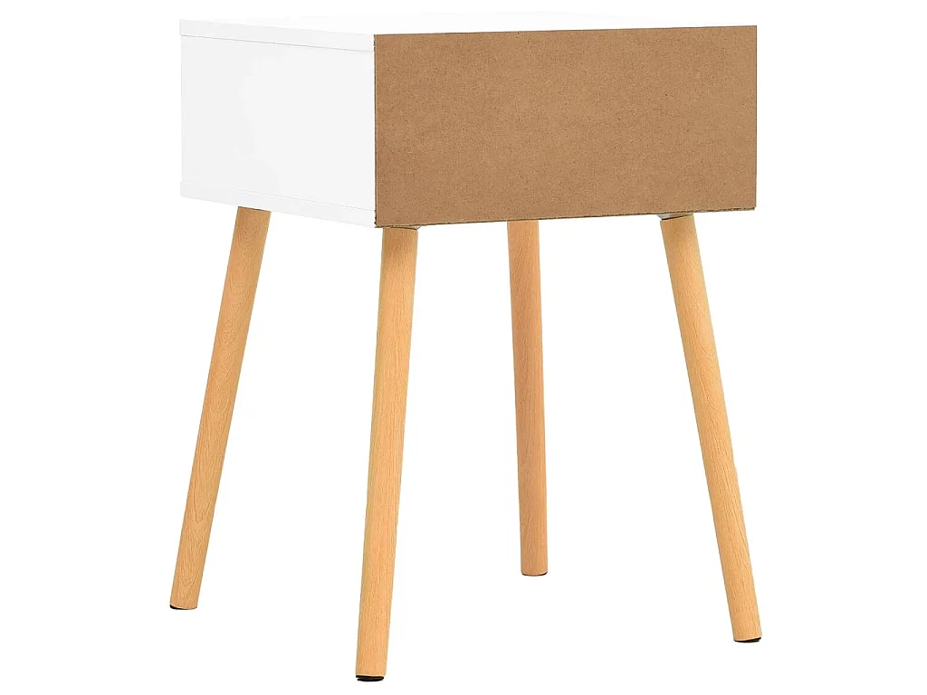 Nachttisch Nachtschrank Weiß und Sonoma-Eiche 40x40x56 cm Holzwerkstoff -RN94171