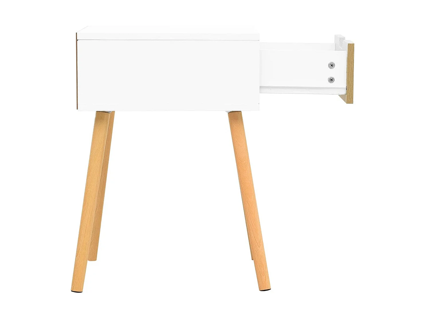 Nachttisch Nachtschrank Weiß und Sonoma-Eiche 40x40x56 cm Holzwerkstoff -RN94171