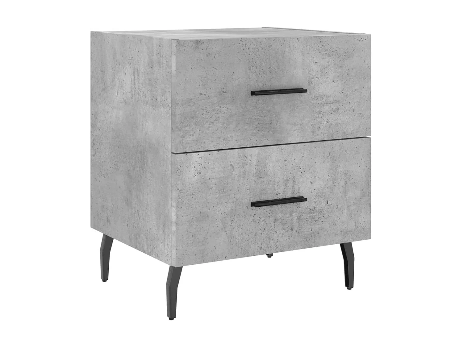 2er-Set Nachttische Nachtschrank Betongrau 40x35x47,5 cm Holzwerkstoff -RN84915