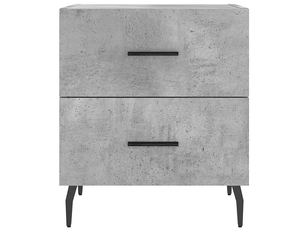2er-Set Nachttische Nachtschrank Betongrau 40x35x47,5 cm Holzwerkstoff -RN84915
