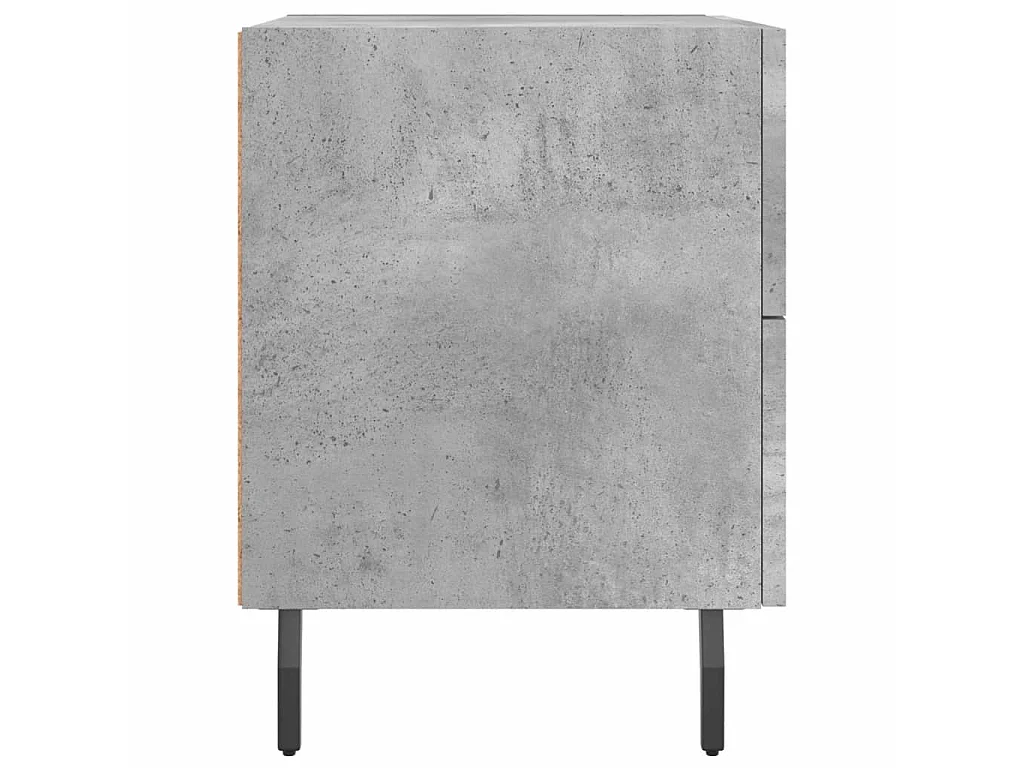 2er-Set Nachttische Nachtschrank Betongrau 40x35x47,5 cm Holzwerkstoff -RN84915