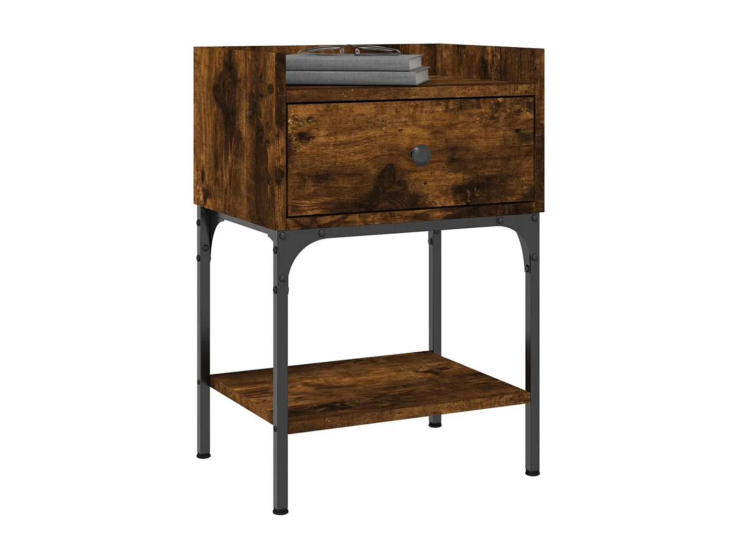 2er-Set Nachttische Nachtschrank Räuchereiche 40,5x31x60 cm Holzwerkstoff -RN56746