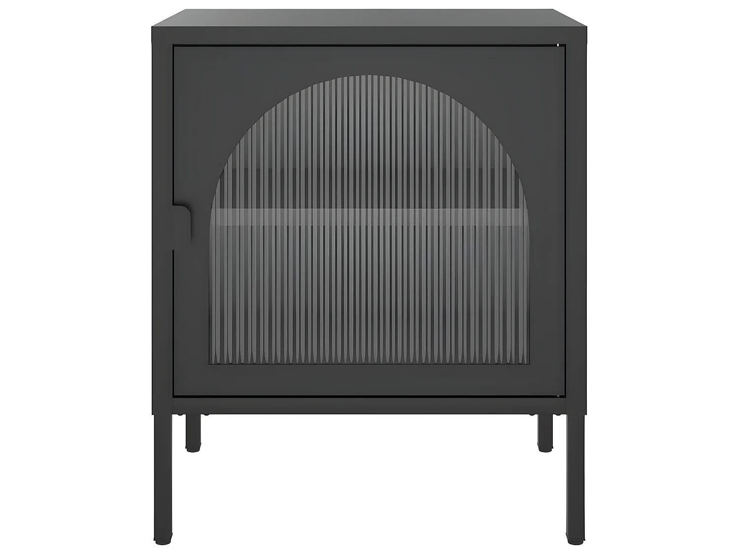 2er-Set Nachttische Nachtschrank Schwarz 50x35x60 cm Glas und Stahl -RN20695