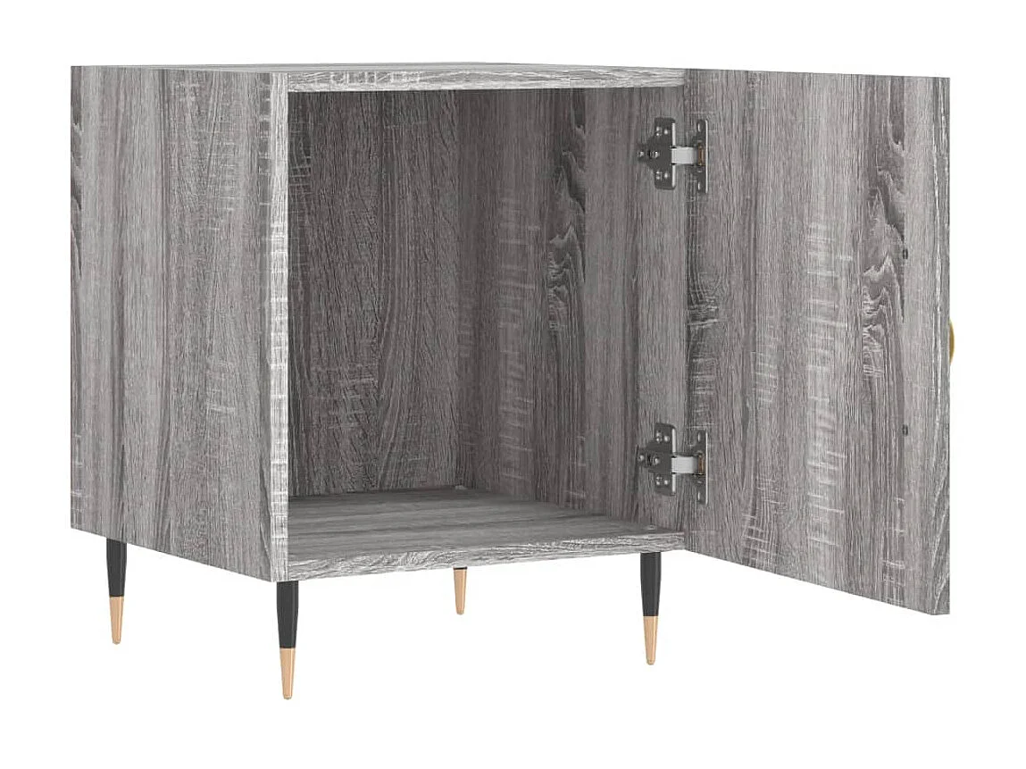 2er-Set Nachttische Nachtschrank Grau Sonoma 40x40x50 cm Holzwerkstoff -RN51862