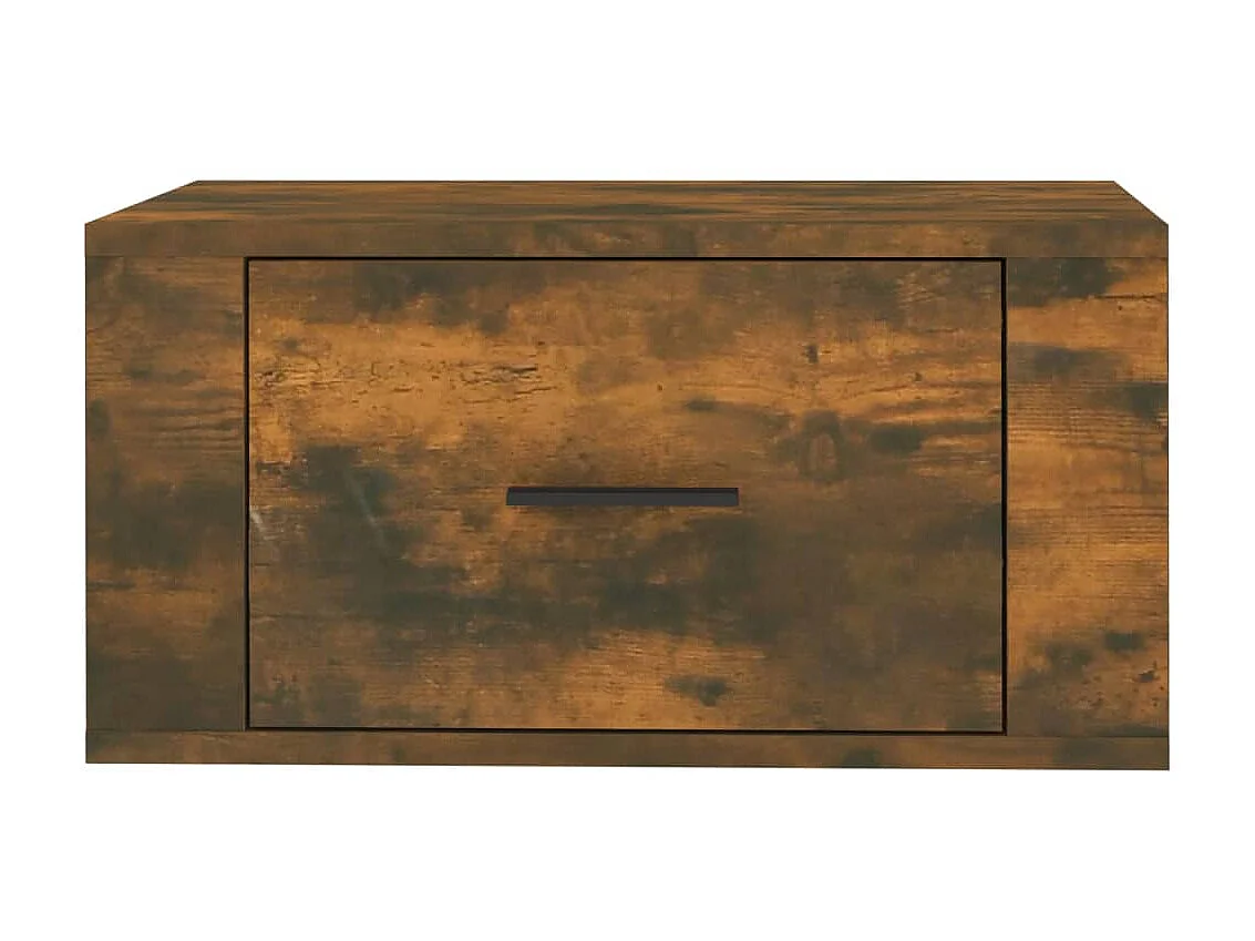 2er-Set Wand-Nachttische Nachtschrank Räuchereiche 50x36x25 cm -RN95603