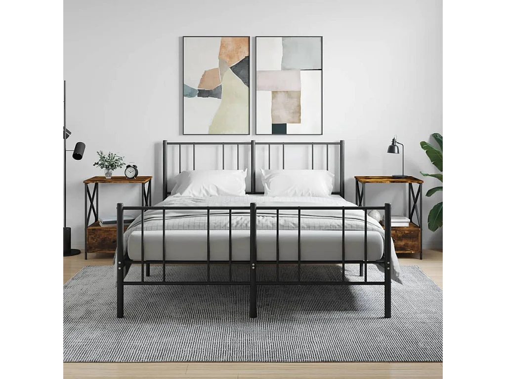 2er-Set Nachttische Nachtschrank Räuchereiche 50x41x65 cm Holzwerkstoff -RN26805